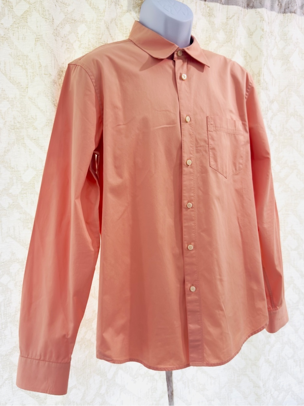 Armani Exchange A/X Coral Peach Button Down Dress Shirt Regular Fit Size L - Picture 2 of 13